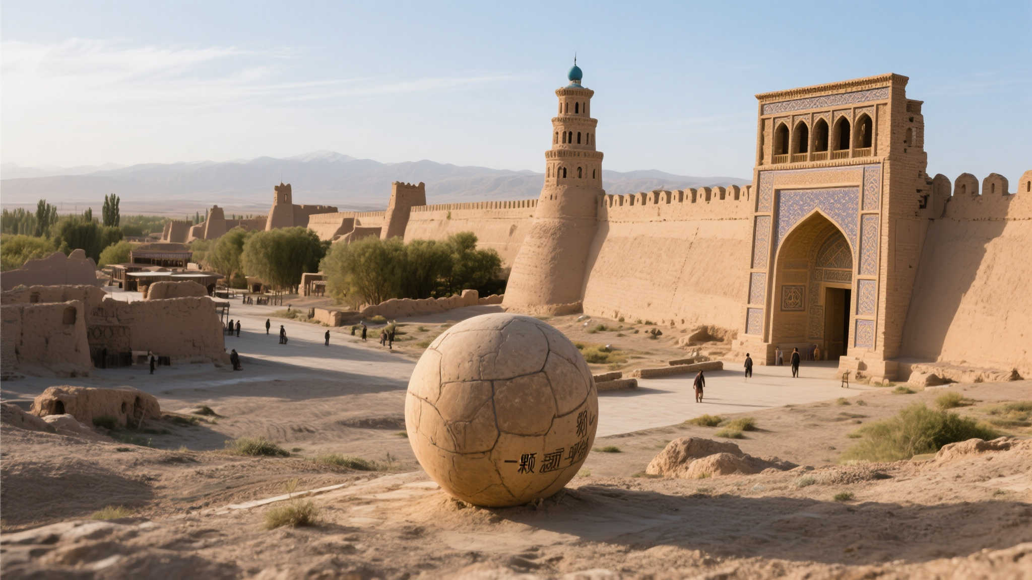 一球穿越时空：从日落之城到喀什古城的旅程